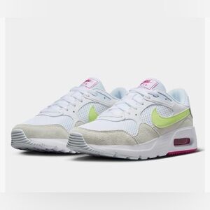 Nike Air Max SC Women's Shoes (FQ8886-100,White/Light Lemon Twist/Fireberry)